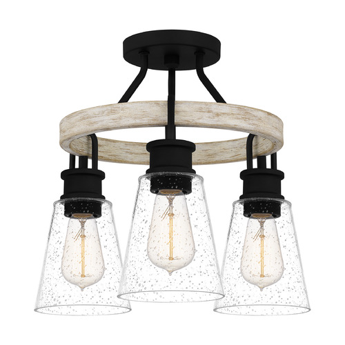 Quoizel Lighting Kingsbridge Semi-Flush Mount in Earth Black by Quoizel Lighting KGB1718EK