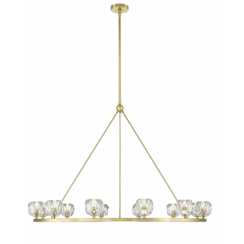 Aragon 12-Light Chandelier in Soft Brass by Crystorama Lighting