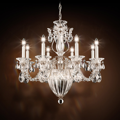 Schonbek Worldwide Lighting Bagatelle Antique Silver Chandeliers with Center Bowl