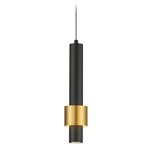 ET2 Lighting Reveal Black & Gold LED Mini Pendant by ET2 Lighting E24751-BKGLD