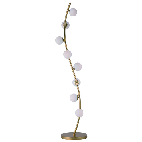 ET2 Lighting Et2 Rover Metallic Gold LED Floor Lamp with Globe Shade E24769-11MG