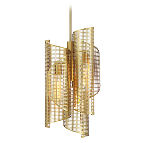 Savoy House Lighting Hillbourne Warm Brass Pendant Light