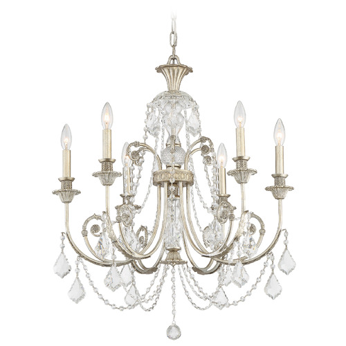 Crystorama Lighting Regis Olde Silver Crystal Chandelier