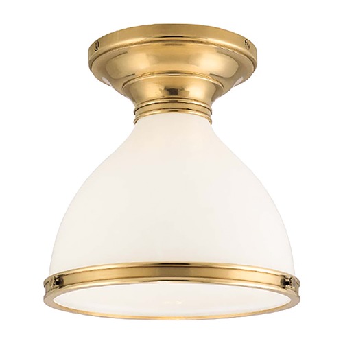 Randolph Semi-Flush Mount in Aged Brass by Hudson Valley Lighting