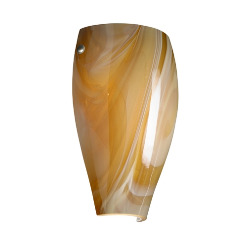 Sconce Wall Light Honey Glass. Satin Nickel by Besa Lighting