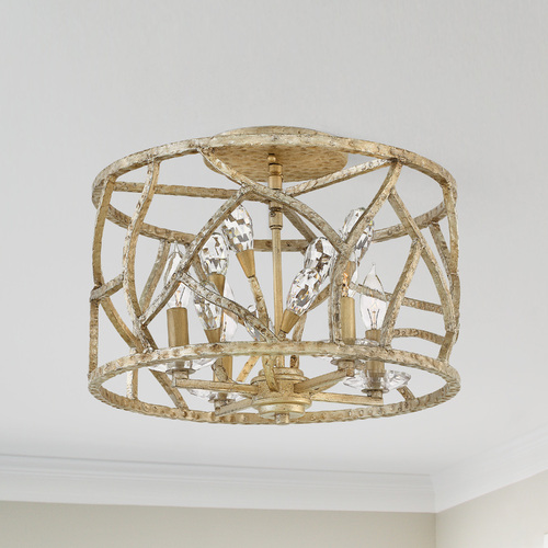 Eve 16-Inch Flush Mount in Champagne Gold by Fredrick Ramond