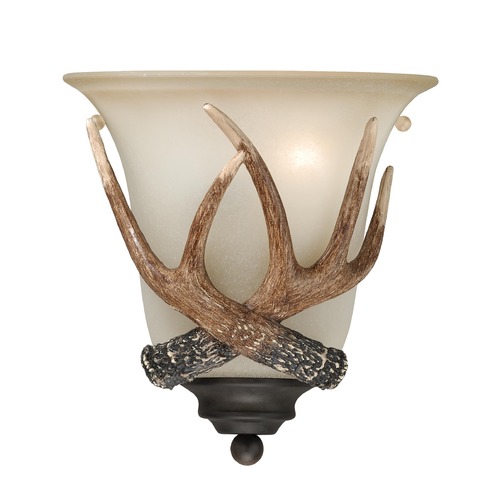 Yoho Faux Antler and Black Walnut Sconce by Vaxcel Lighting