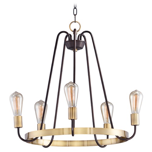 Maxim Lighting Haven Oil Rubbed Bronze & Antique Brass Chandelier by Maxim Lighting 11735OIAB