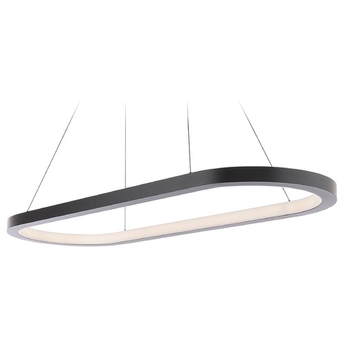 Modern Forms by WAC Lighting Racetrack Black LED Linear Light by Modern Forms PD-53046-35-BK