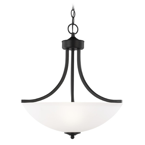 Geary Medium LED Pendant in Midnight Black by Generation Lighting