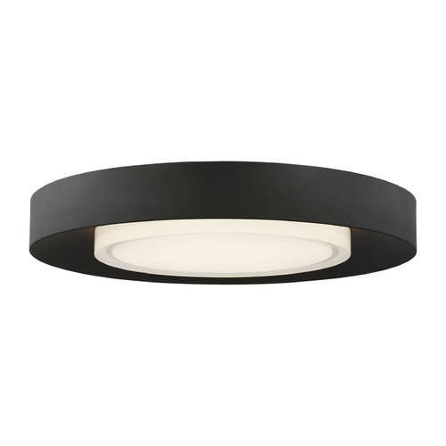 Visual Comfort Modern Collection Sean Lavin Hilo 16-Inch LED Flush Mount in Black by Visual Comfort Modern 700FMHLO16B-LED927