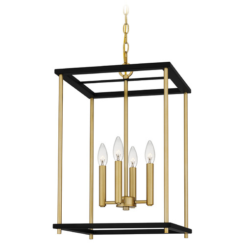 Kynwyd 22-Inch High Hanging Lantern in Matte Black by Quoizel Lighting