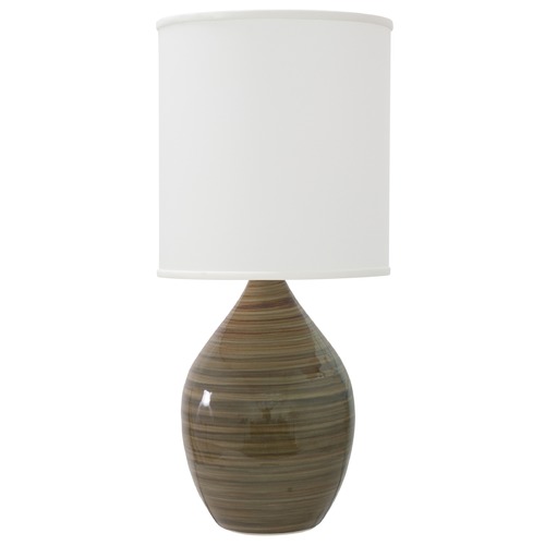 Scatchard Stoneware Tigers Eye Table Lamp by House of Troy Lighting