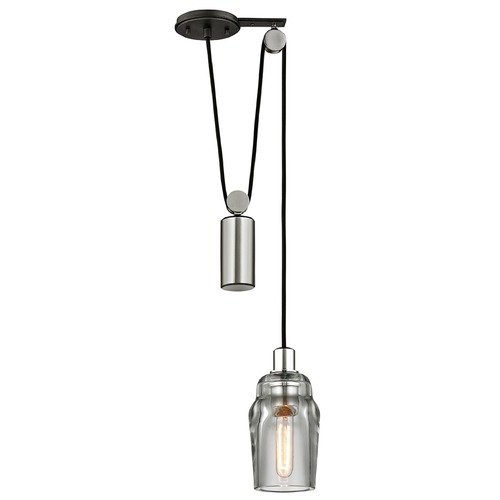 Troy Lighting Citizen Graphite & Polished Nickel Mini Pendant by Troy Lighting F5992