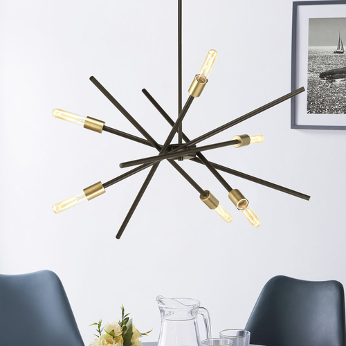 Astra Antique Bronze 6-Light Chandelier by Progress Lighting