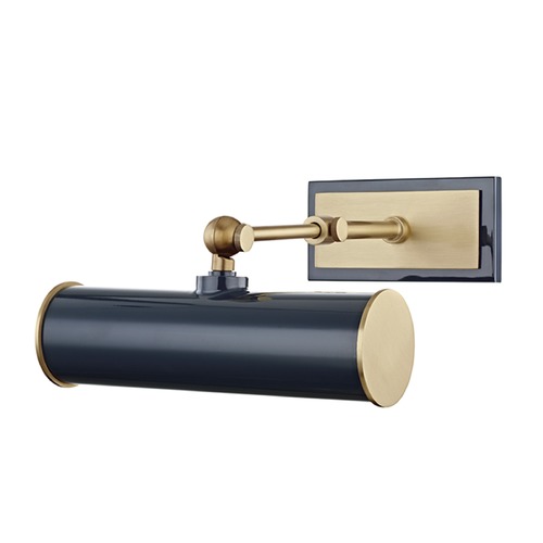 Holly Aged Brass & Navy Picture Light by Mitzi by Hudson Valley