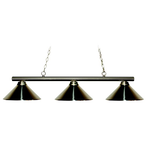 Sharp Shooter Brushed Nickel Billiard Light by Z-Lite