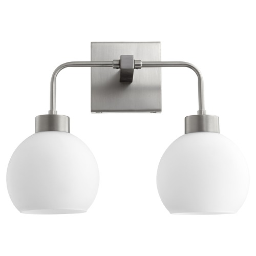 Quorum Lighting Lacy Satin Nickel Bathroom Light by Quorum Lighting 532-2-65