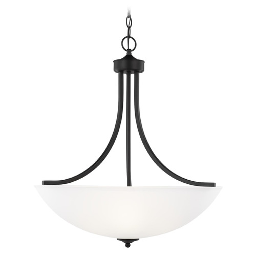 Generation Lighting Geary Large LED Pendant in Midnight Black by Generation Lighting 6616504-112