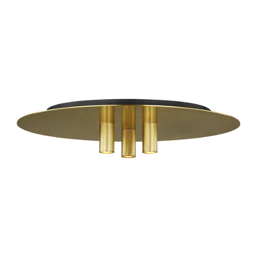 Visual Comfort Modern Collection Sean Lavin Ponte 16-Inch LED Flush Mount in Natural Brass by Visual Comfort Modern 700FMPNT16NB-LED930