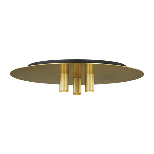 Sean Lavin Ponte 16-Inch LED Flush Mount in Natural Brass by Visual Comfort Modern