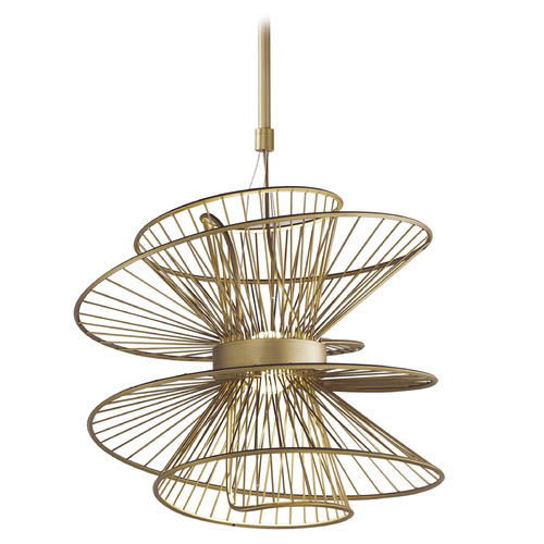 Maxim Lighting Zeta Natural Aged Brass LED Pendant Light
