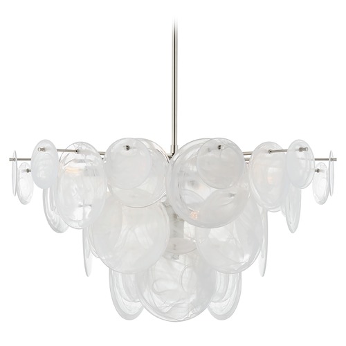 Visual Comfort Signature Collection Aerin Loire Large Chandelier in Polished Nickel by Visual Comfort Signature ARN5450PNWSG