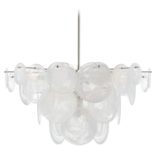 Aerin Loire Large Chandelier in Polished Nickel by Visual Comfort Signature