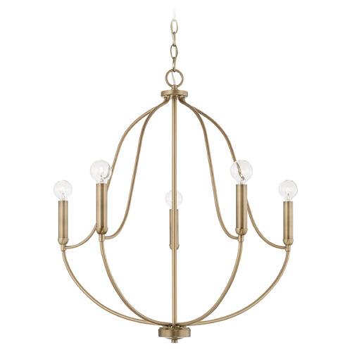 HomePlace by Capital Lighting Madison 25-Inch Wide Chandelier in Aged Brass by HomePlace Lighting 447051AD