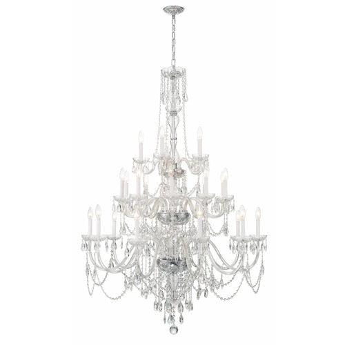 Crystorama Lighting Traditional Crystal 25-Light Chandelier in Chrome by Crystorama 1156-CH-CL-MWP