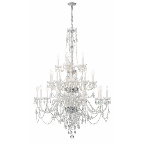 Traditional Crystal 25-Light Chandelier in Chrome by Crystorama