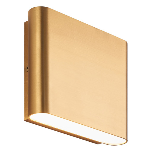 Matteo Lighting Beckett Aged Gold Brass LED Outdoor Wall Light