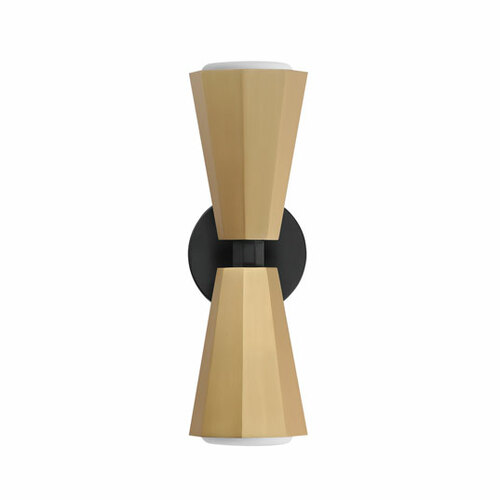 Maxim Lighting Rizzo 2-Light Wall Sconce in Black & Antique Brass by Maxim Lighting 10810SWBKAB