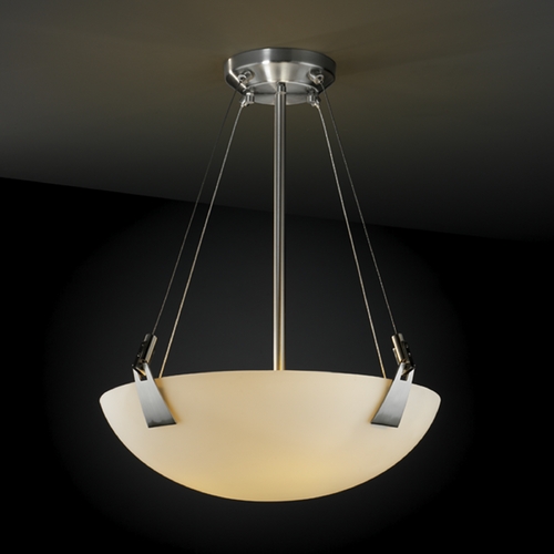 Justice Design Group Justice Design Group Fusion Collection Pendant Light FSN-9641-35-OPAL-NCKL