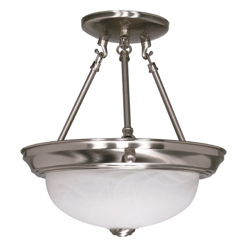 11-Inch Semi-Flush Mount Brushed Nickel by Nuvo Lighting