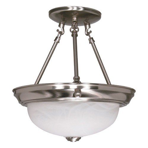 Nuvo Lighting 11-Inch Semi-Flush Mount Brushed Nickel by Nuvo Lighting 60/200