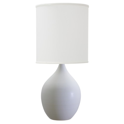 Scatchard Stoneware White Matte Table Lamp by House of Troy Lighting