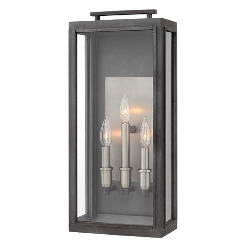 Sutcliffe 22-Inch LED Outdoor Wall Light in Aged Zinc by Hinkley Lighting