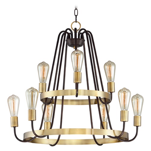 Maxim Lighting Haven Oil Rubbed Bronze & Antique Brass Chandelier by Maxim Lighting 11737OIAB