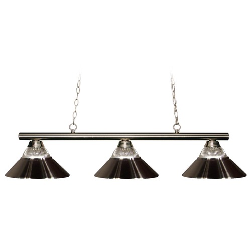 Sharp Shooter Brushed Nickel Billiard Light by Z-Lite