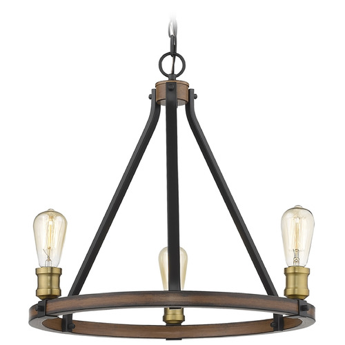 Z-Lite Kirkland Rustic Mahogany Mini-Chandelier by Z-Lite 472-3RM