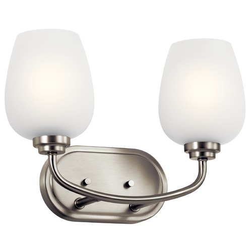 Valserrano Brushed Nickel 2-Light Bathroom Light by Kichler Lighting