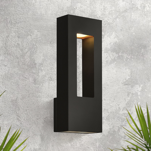 Atlantis 16-Inch Satin Black LED Outdoor Wall Light by Hinkley Lighting