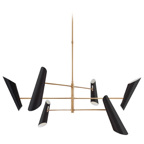 Aerin Franca Pivoting Chandelier in Antique Brass by Visual Comfort Signature