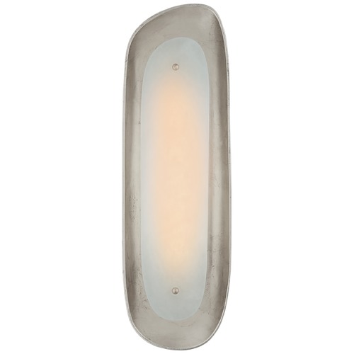 Visual Comfort Signature Collection Aerin Samos Tall Sculpted Sconce in Silver Leaf by Visual Comfort Signature ARN2922BSLALB