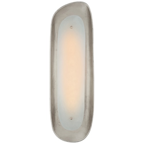 Aerin Samos Tall Sculpted Sconce in Silver Leaf by Visual Comfort Signature