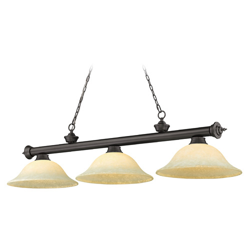 Z-Lite Cordon Bronze Billiard Light by Z-Lite 2306-3BRZ-GM16