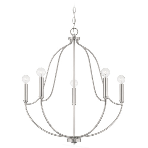 Madison 25-Inch Chandelier in Brushed Nickel by HomePlace Lighting