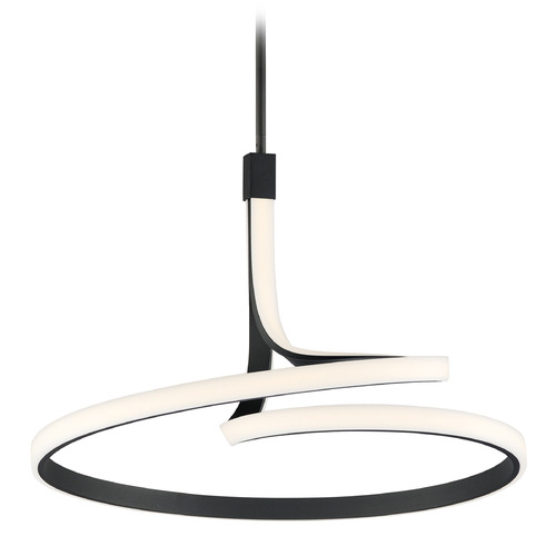 Serpentine Black LED Pendant by ET2 Lighting
