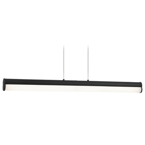 Matteo Lighting Junction Matte Black LED Island Light with Cylindrical Shade